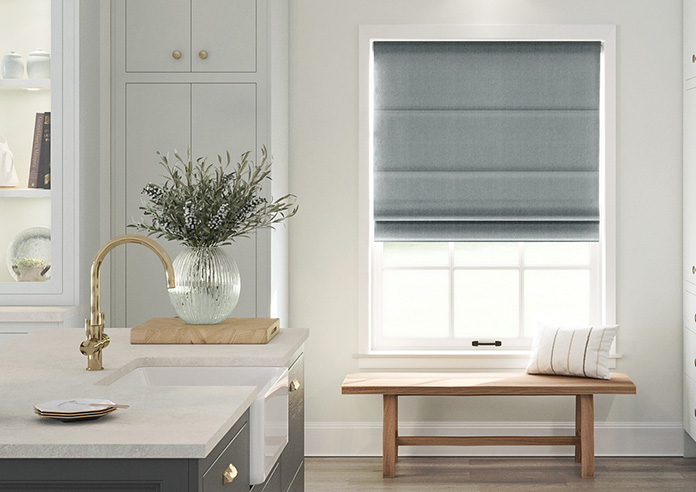 Soft Chevron, Soft Black - Roman Blind - Image 3